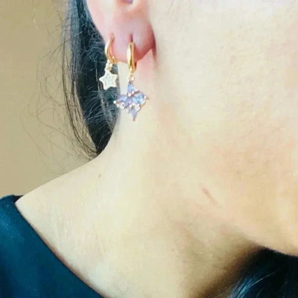 Drop Leaves Earrings Gold Plated - Picture 5 of 5